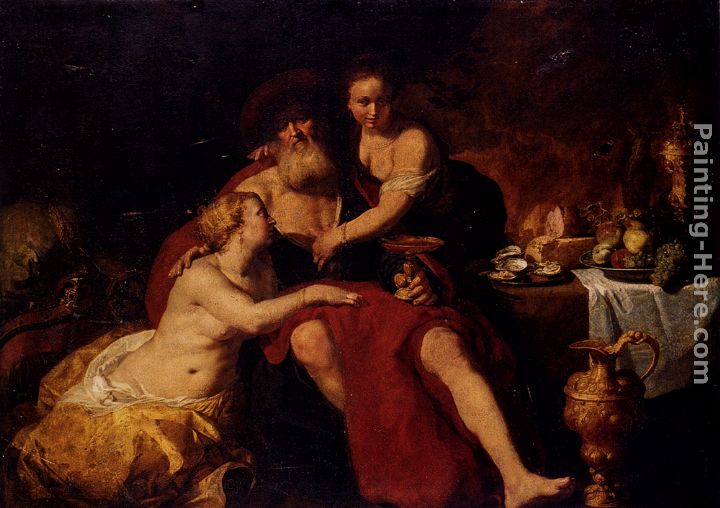 Lot And His Daughters painting - Hendrick Bloemaert Lot And His Daughters art painting